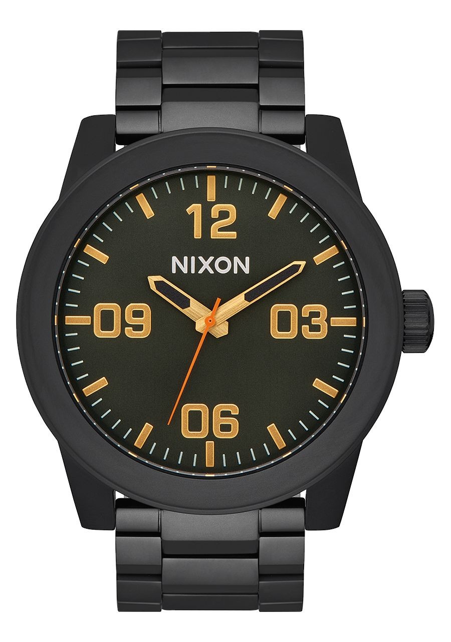 Nixon Corporal SS , 48 Mm All Black / Surplus A346-1032-00 New Collection 2018