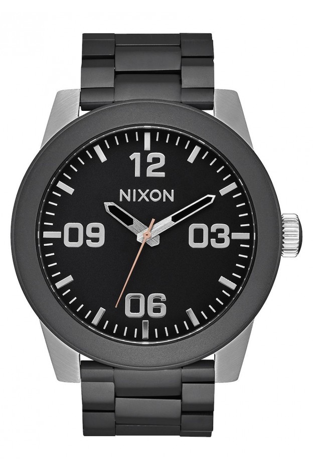 Nixon Corporal SS , 48 Mm Black / Steel A346-2541-00 - New collection 2018