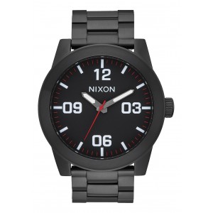 Nixon Corporal SS , 48 Mm All Black / White A346-756-00 - New collection 2018