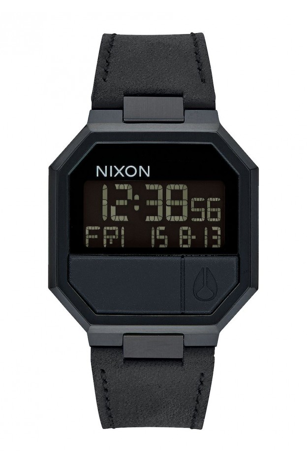 Nixon Re-Run Leather , 38 Mm All Black A944-001-00 - New Collection 2018