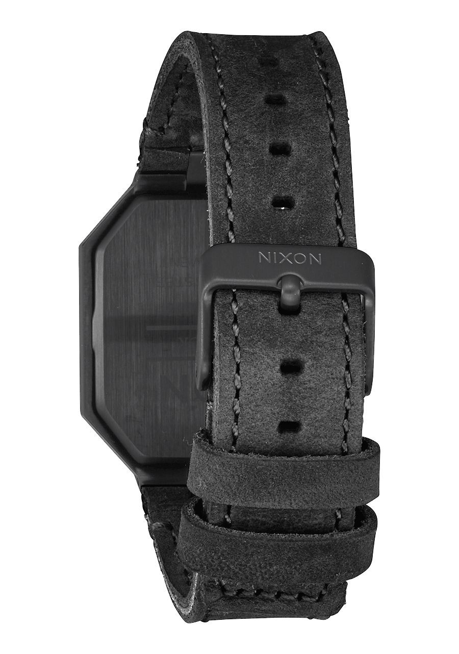 Nixon Re-Run Leather , 38 Mm All Black A944-001-00 - New Collection 2018