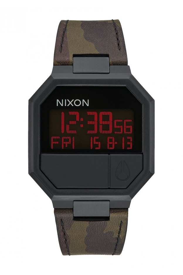 Nixon Re-Run Leather , 38 Mm Black / Brass  A944-2255-00 - New Collection 2018
