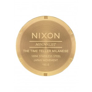 Nixon Time Teller Milanese , 37 MM All Gold A1187-502-00 - New Collection 2018