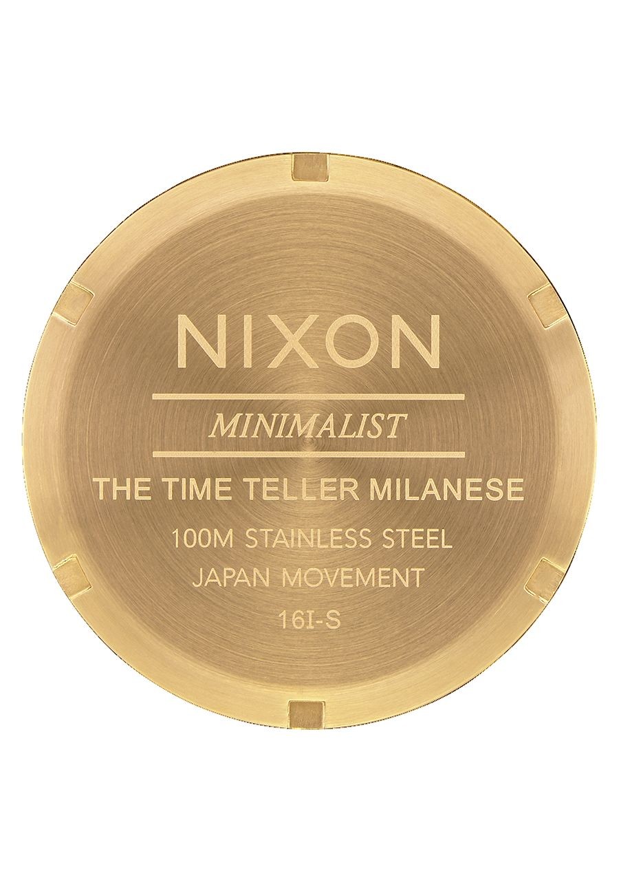 Nixon Time Teller Milanese , 37 MM All Gold A1187-502-00 - New Collection 2018