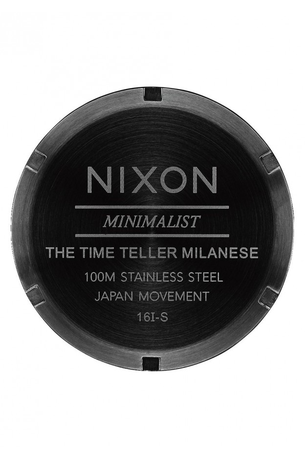 Nixon Time Teller Milanese , 37 MM All Black A1187-001-00 - Nuova Collezione 2018