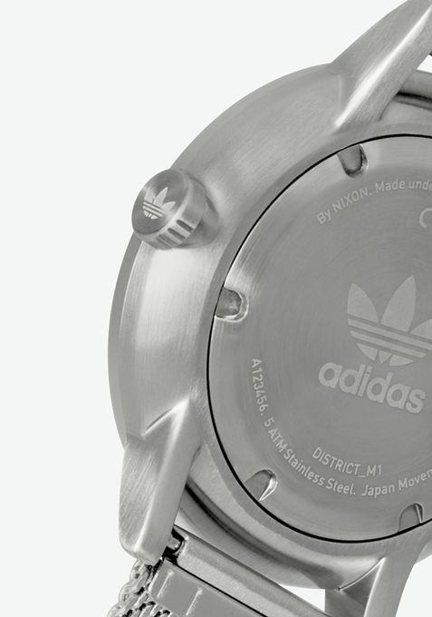Nixon Adidas District_m1 , 40 mm Silver Z04-1920-00 - New Collection Spring Summer 2018