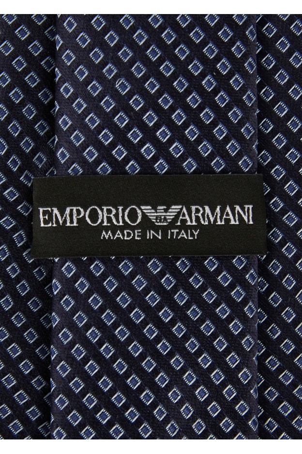Emporio Armani Cravatta In Raso 3400758P624100133 - Nuova Collezione Primavera Estate 2018