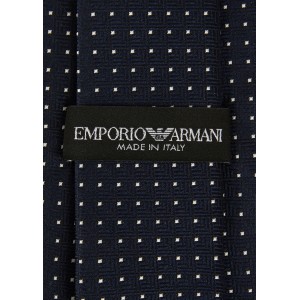 Emporio Armani Cravatta In Raso Di Seta Micro Pois 3400758P301100036 - Nuova Collezione Primavera Estate 2018