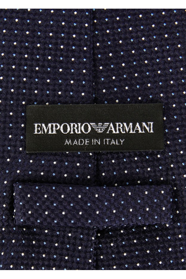 Emporio Armani Cravatta In Seta Micro Pois  3401828P307100036 - Nuova Collezione Primavera Estate 2018
