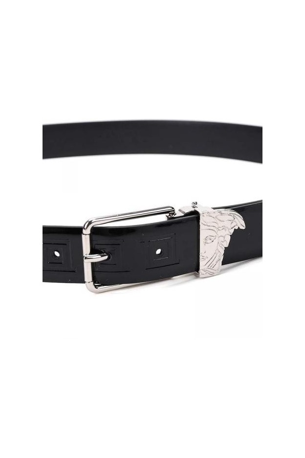 Versace Collection Cintura In Pelle Nero V910233 VM00031 V000N -  Nuova Collezione Primavera Estate 2018
