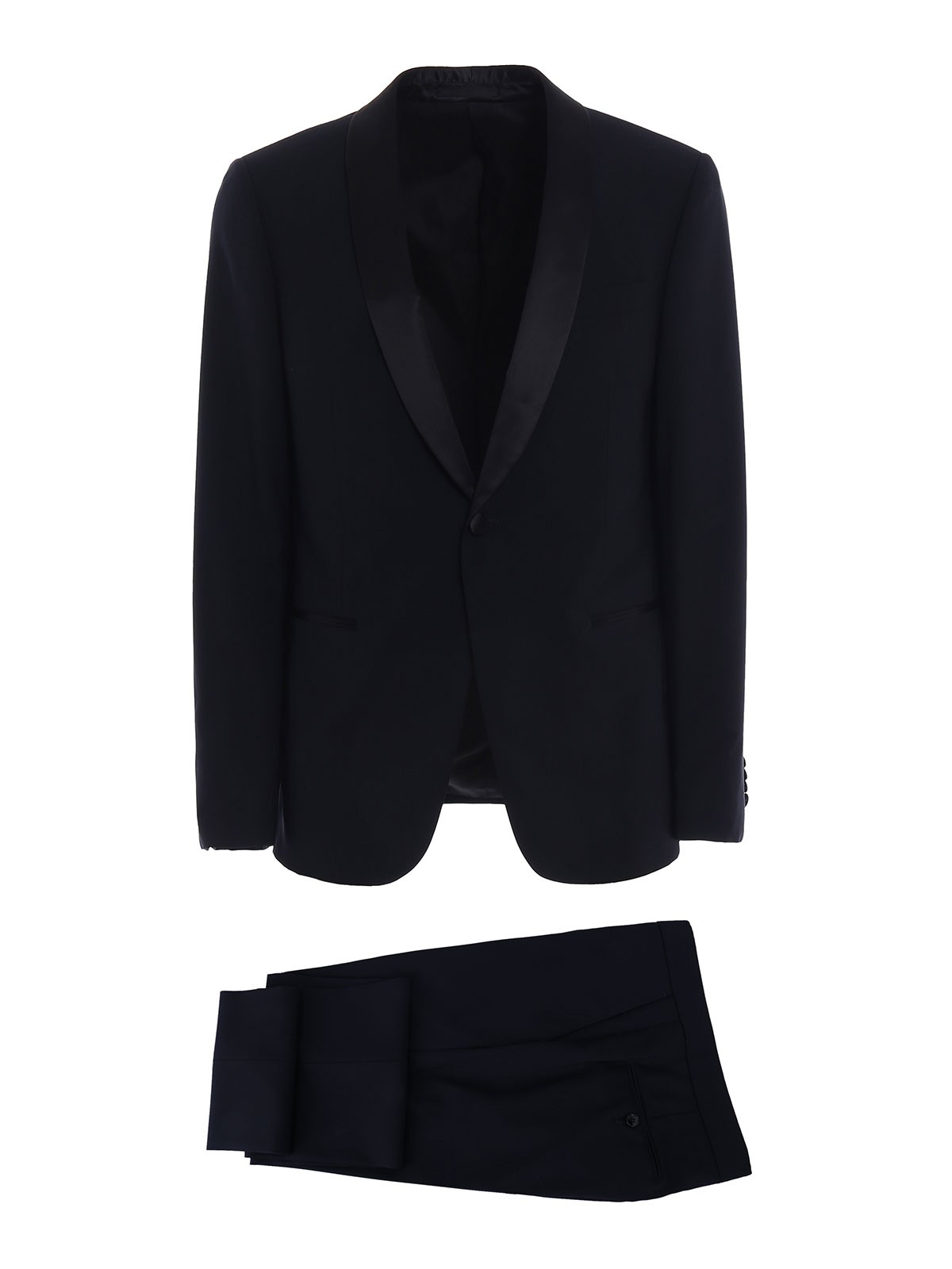 Z Zegna Dinner Suit Turati Shawl Lapels Wool Tuxedo Navy 322836 2830GQ - New Collection Spring Summer 2018