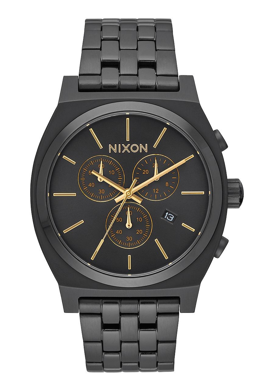 Nixon Time Teller Chrono , 39 Mm A972-1031-00 All Black Gold -  New Collection Spring Summer 2018