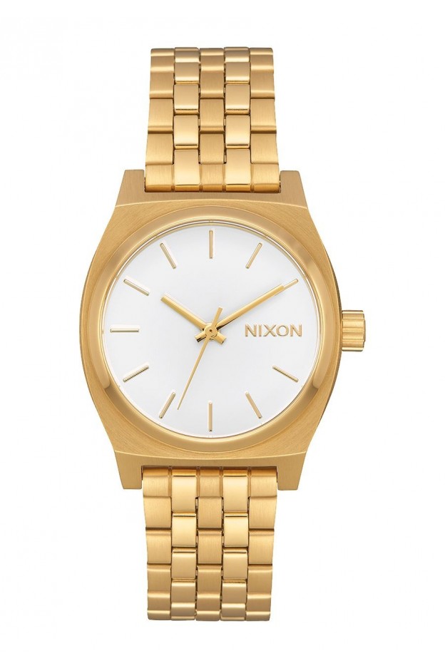 Nixon Time Teller Chrono , 39 Mm A1130-504-00 All Gold White - New Collection Spring Summer 2018