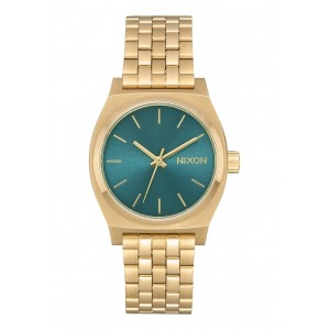 Nixon Time Teller Chrono , 39 Mm A1130-2626-00 Light Gold Turquoise - New Collection Spring Summer 2018