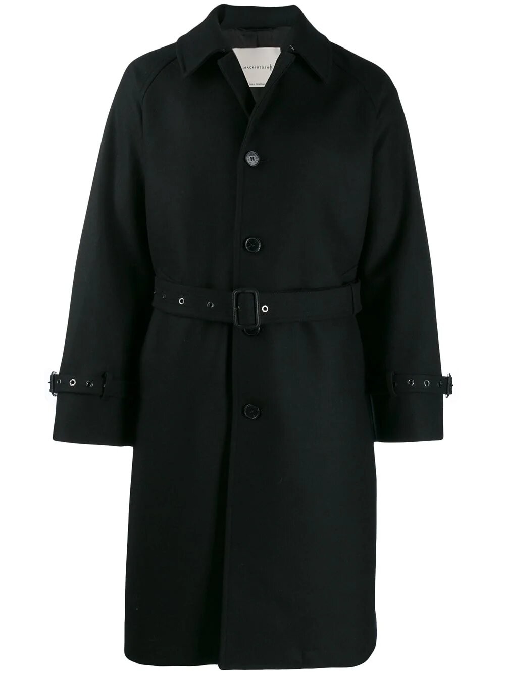 Mackintosh Whitburn GM-1015F Belted Coat MOP5125 MO3721 Black - New Collection Autumn Winter 2019 - 2020