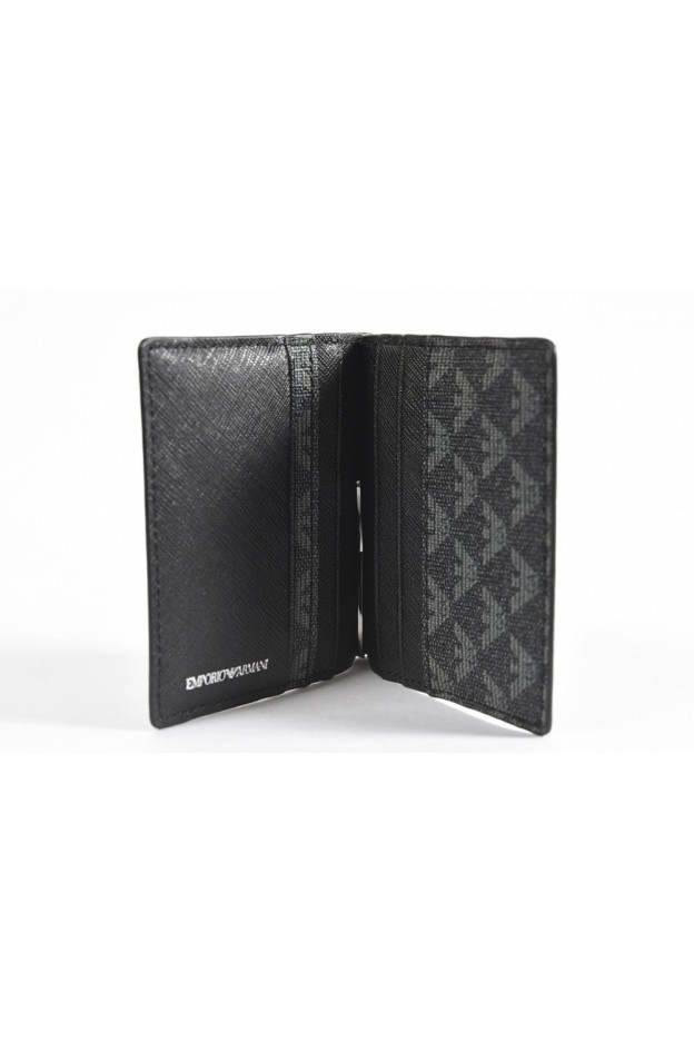 Emporio Armani Wallet in leather with logo Y4R070 YN47J 86526 Grey - New Collection Autumn Winter 2020 - 2021