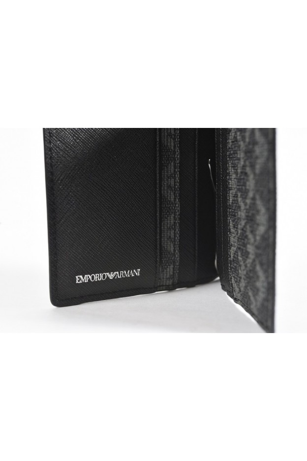 Emporio Armani Wallet in leather with logo Y4R070 YN47J 86526 Grey - New Collection Autumn Winter 2020 - 2021