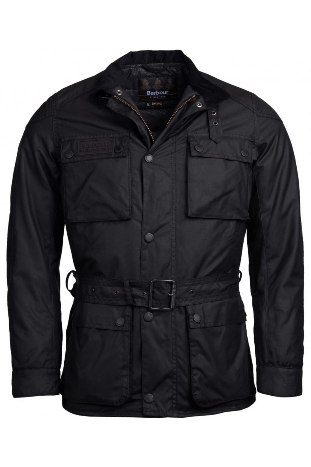 Barbour Men's International Blackwell Waxed Jacket BACPS1451 SG51 BK71 Black - New Collection Autumn Winter 2019 - 2020
