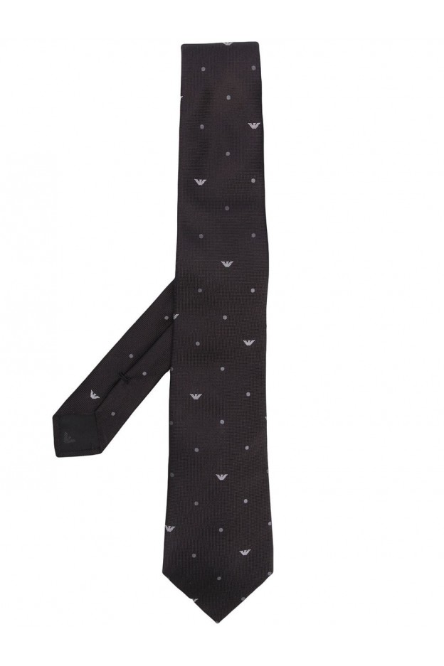 Emporio Armani Cravatta Con Stampa 340075 0P335 00020 BLACK - Nuova Collezione Primavera Estate 2020