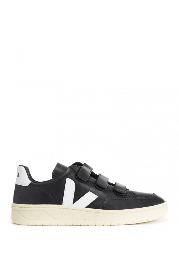 VEJA V-Lock Sneakers in pelle nero bianco XC022102 - Nuova Collezione Primavera Estate 2020