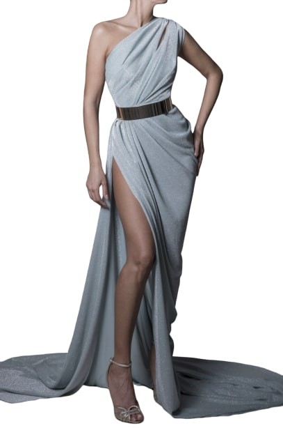 Rhea Costa Abito One Shoulder Jersey Gown 20110DLG - Nuova Collezione Primavera Estate 2020