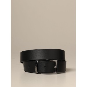Emporio Armani Reversible belt in calfskin with reptile print Y4S424 YML9J BLACK -Fall Winter 2020 2021 