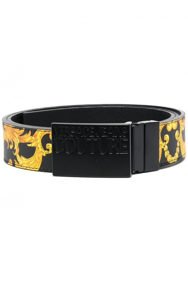 Versace Jeans Couture Signature Barocco Print Belt  D8YWAF32 71991 M27 NERO - New Season Spring Summer 2021