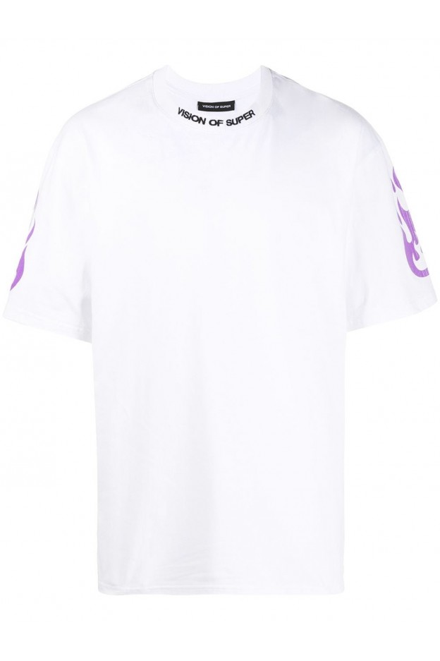 Vision Of Super T-Shirt Reflective VOSW1FIREPURPLE WHITE - Nuova Collezione Primavera Estate 2021