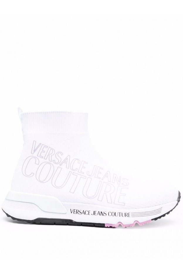 Versace Jeans Couture Sneakers A Calzino Con Stampa 71VA3SA1 ZS016 003 WHITE - Nuova Collezione Autunno Inverno 2021 - 2022