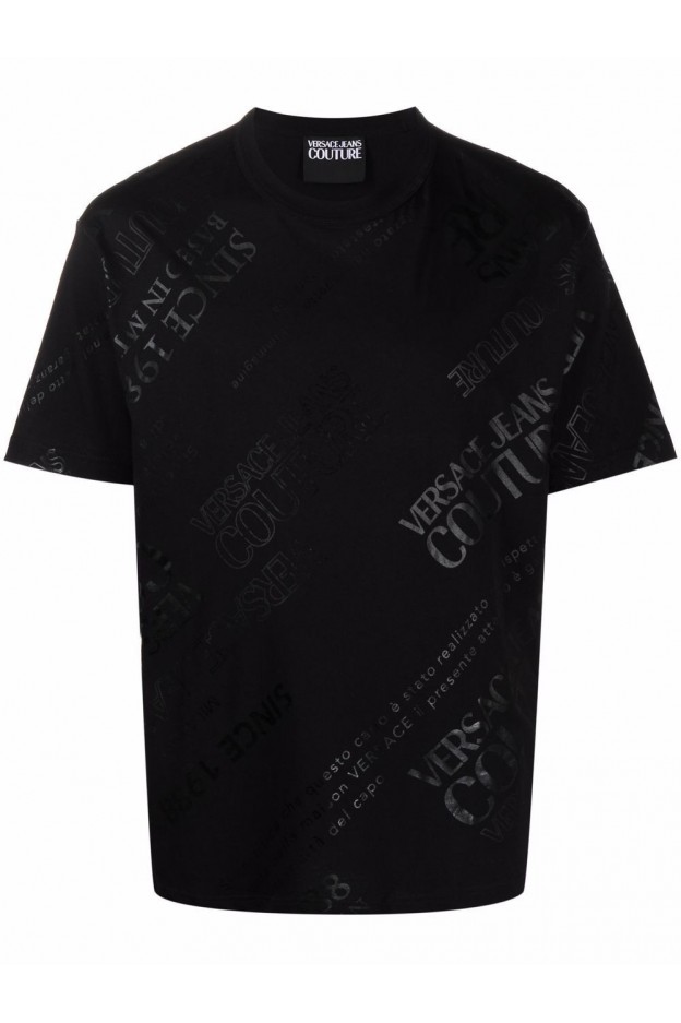 Versace Jeans Couture T-Shirt Con Stampa 71GAHT28 CJ00T 899 BLACK