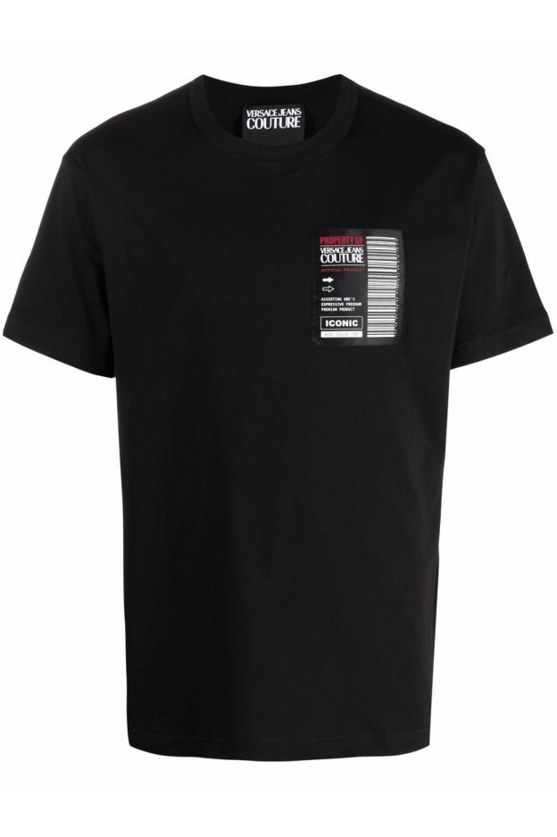 Versace Jeans Couture T-Shirt Con Logo  71GAHT26 CJ00T 899 BLACK