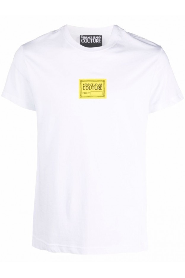 Versace Jeans Couture T-Shirt Con Stampa 71GAHT08 CJ00T 003 WHITE