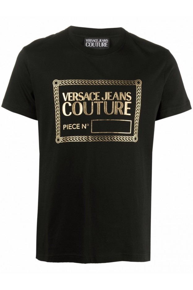 Versace Jeans Couture T-Shirt Con Stampa 71GAHT27 CJ00T G89 NERO Autunno Inverno 2021 - 2022