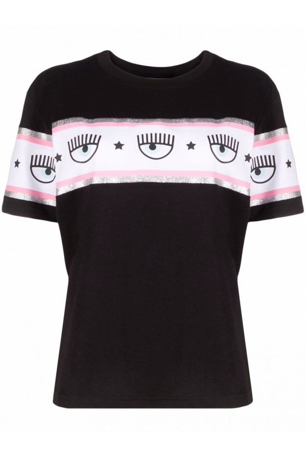 Chiara Ferragni T-Shirt Con Stampa 72CBHT16CJT00 899 BLACK Primavera Estate 2022