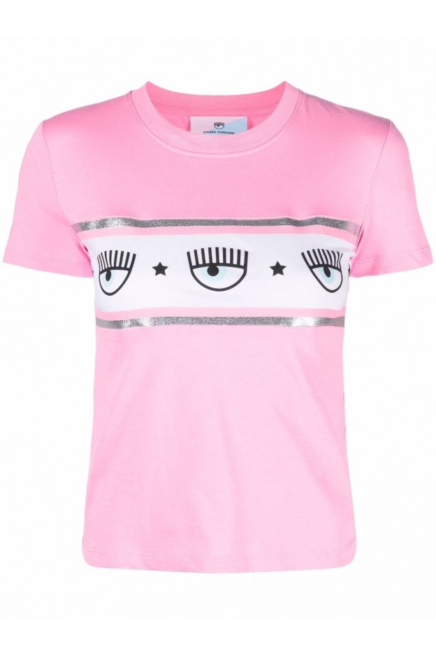 Chiara Ferragni T-Shirt Con Stampa 72CBHT15CJT00 414 SACHET PINK Primavera Estate 2022