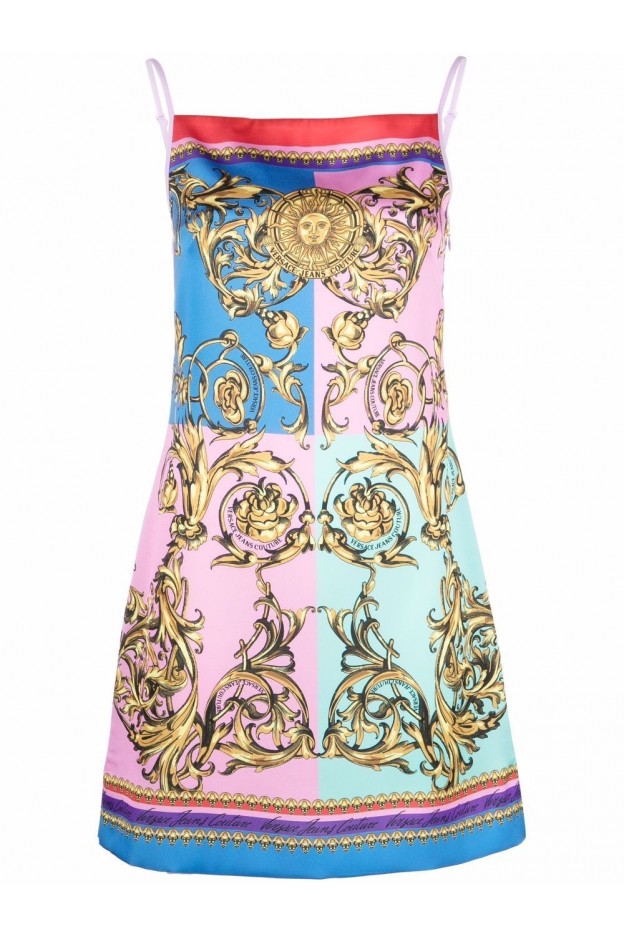 Versace Jeans Couture Regalia Baroque Colour-Block Dress 72HAO936 NS117 GM3 - Spring Summer 2022