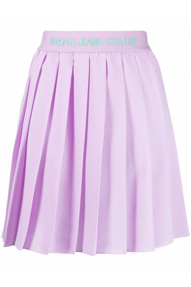 Versace Jeans Couture High-Waist Pleated Skirt 72HAE811 N0101 302 PURPLE - Spring Summer 2022