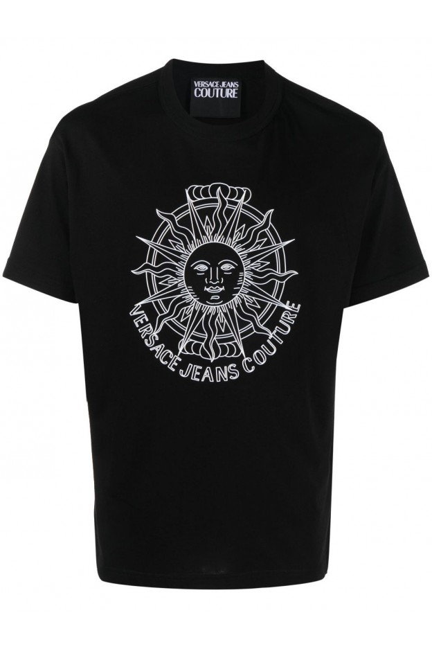 Versace Jeans Couture Graphic-Print Short-Sleeve T-Shirt 72GAHT11 CJ00T 899 BLACK - Spring Summer 2022