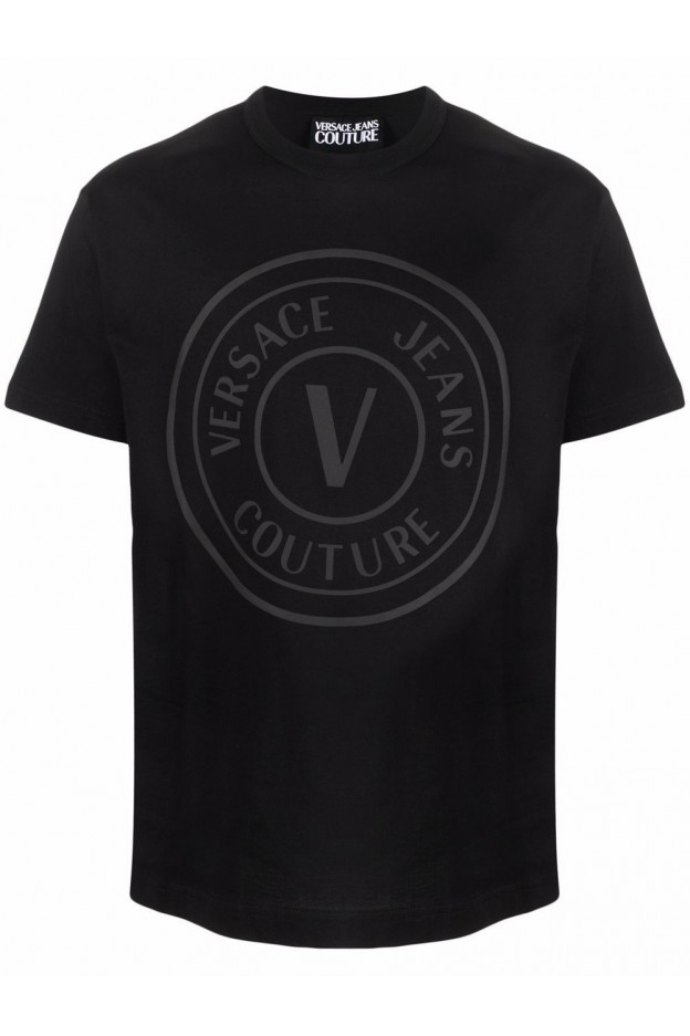 Versace Jeans Couture Logo-Print T-Shirt 72GAHT20 CJ00O 899 Black - Spring Summer 2022