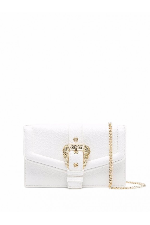 Versace Jeans Couture Embossed-Buckle Clutch Bag 72VA5PF6 71578 003 WHITE - Spring Summer 2022