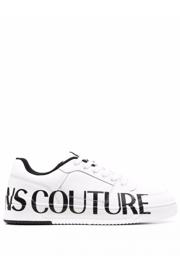Versace Jeans Couture Logo Printed Lace-Up Sneakers 72YA3SJ5 ZP006 003 WHITE - Spring Summer 2022