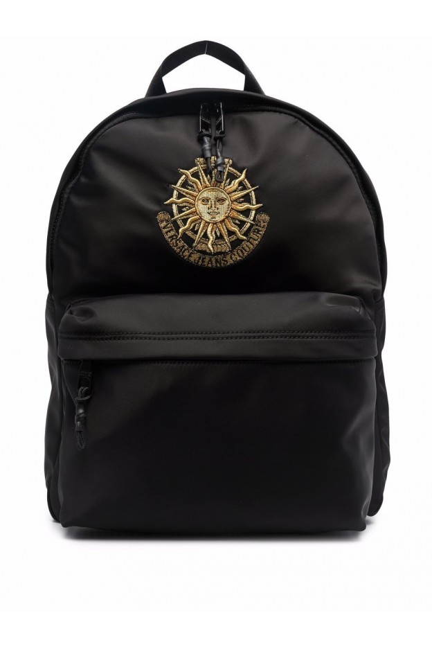 Versace Jeans Couture Embroidered-Logo Backpack 72YA4BB1 ZS284 899 Black - Spring Summer 2022