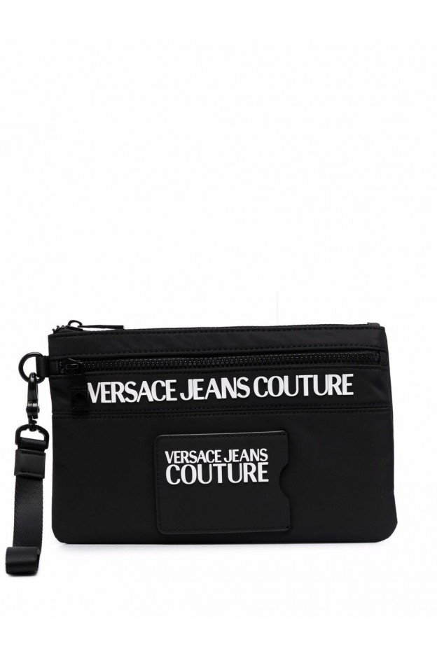 Versace Jeans Couture Logo-Patch Clutch Bag 72YA5P90 ZS280 899 BLACK - Spring Summer 2022