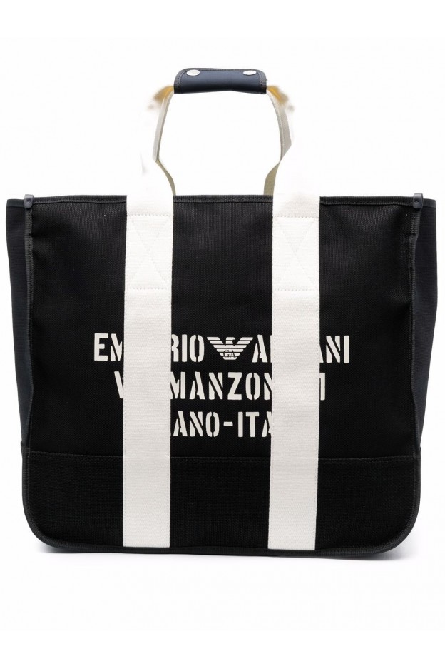 Emporio Armani Logo-Print Tote Bag Y4N135 Y112E 87077 NAVY/NAVY - Spring Summer 2022