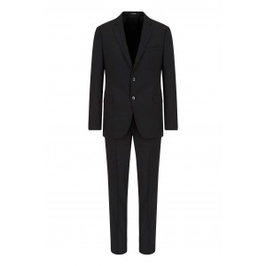 Emporio Armani Dress Single-breasted, slim-fit suit in high-twist light wool I1VMML 01502 999 NERO GRISAGLIA