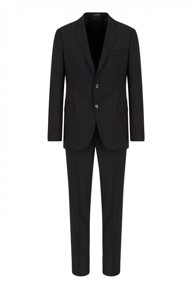 Emporio Armani Dress Single-breasted, slim-fit suit in high-twist light wool I1VMML 01502 999 NERO GRISAGLIA