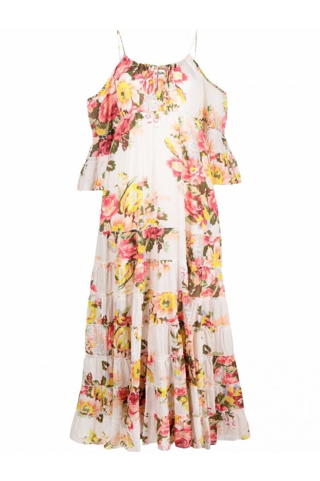 Blugirl Blumarine Floral-Print Maxi Dress RA2260T8848 S9724 ST.BOUQUET ALABASTER