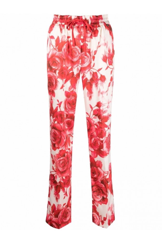 Blugirl Blumarine Floral-Print Drawstring Trousers RA2161T8857 S9722 ST.ROSES LUXURY