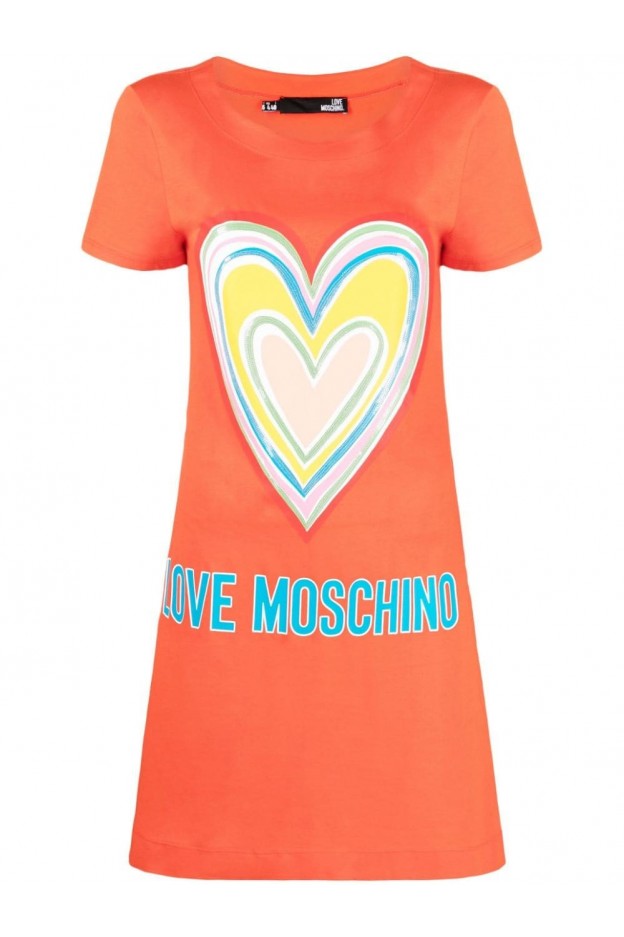 Love Moschino Abito Modello T-Shirt Con Stampa E 2 2W5 92 9 18M3876 J86
