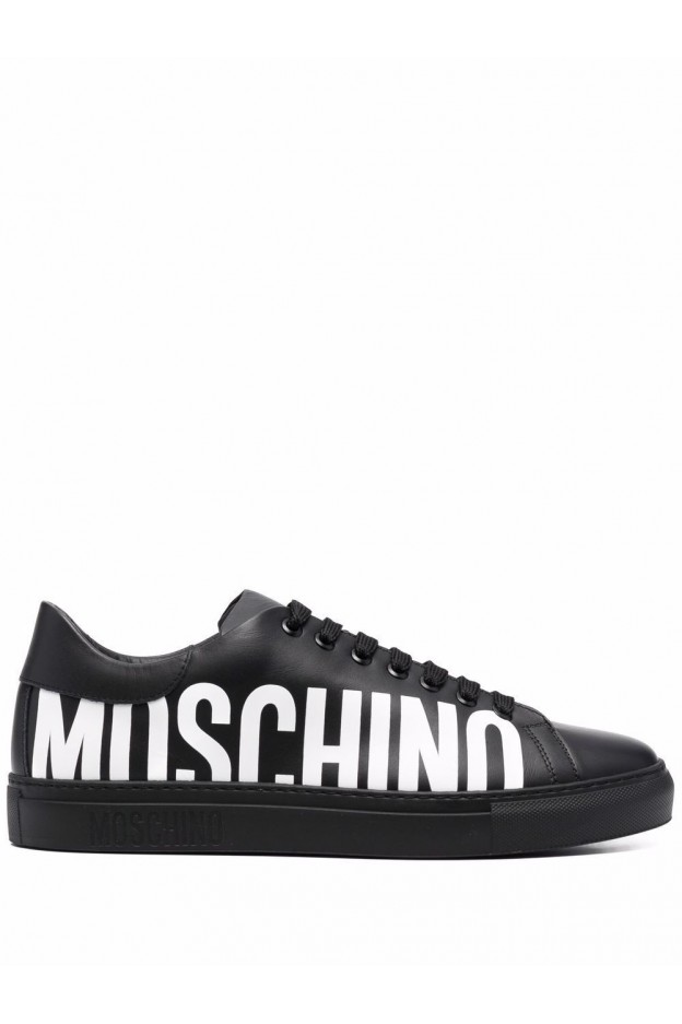 Moschino Logo Print Low-Top Sneakers MB15012G0EGA0 NERO - Spring Summer 2022